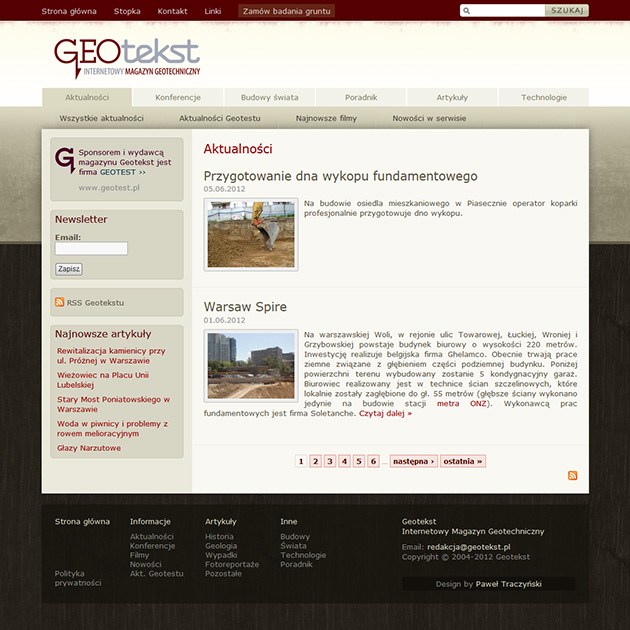 Geotekst od 2008 roku napędzany systemem zarządzania treścią